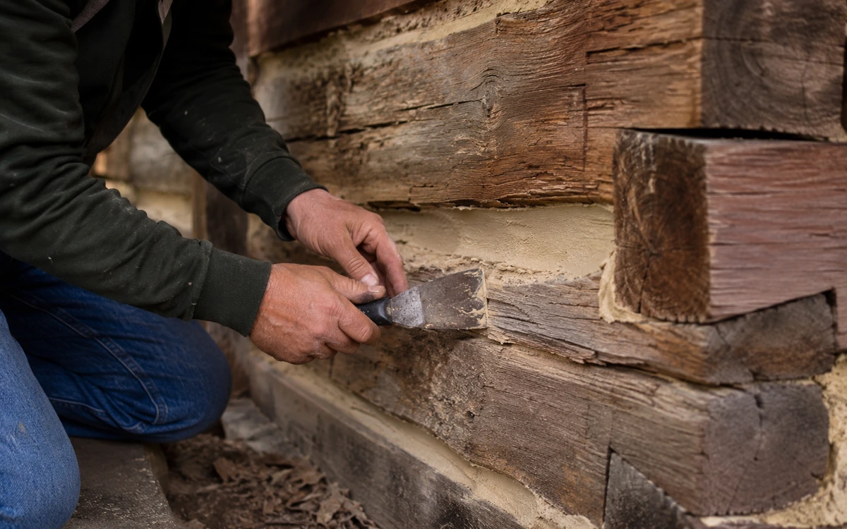 Log cabin repair contractor